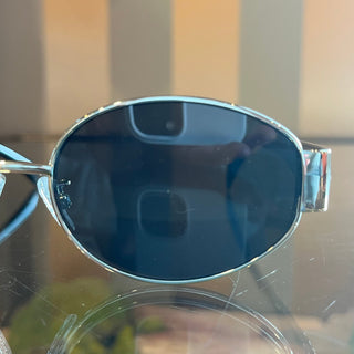 CELINE CL40235U Triomphe Silver Smoke Metal 01 Oval Sunglasses