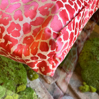 FENDI Shopper Pink Cheetah Print Canvas Tote