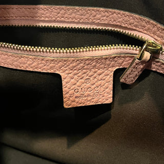 GUCCI Anita Pink Calfskin Bamboo Shoulder Bag ADI11213