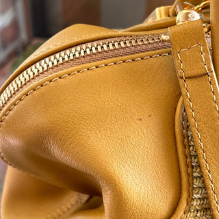 FENDI Chameleon Yellow Woven Raffia Tote