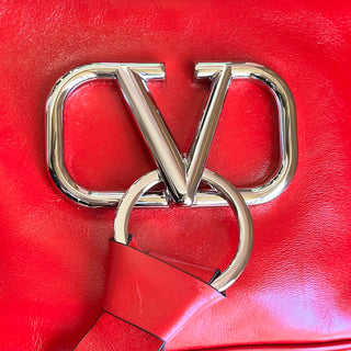 VALENTINO VRing Shiny Leather Oversized Belt Bag SZ95(M)
