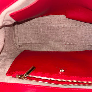 VERSACE Palazzo Empire Medium Red Top Handle Bag