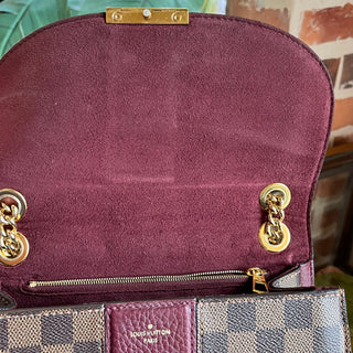 LOUIS VUITTON Wight Damier Ebene Bordeaux Canvas Shoulder Bag