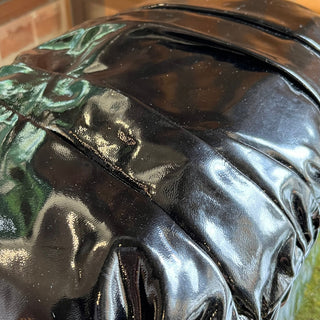 GUCCI Hysteria Medium Black Patent Hobo Bag