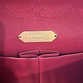 CHANEL Double Flap Classic Chained Lambskin Timeless Shoulder Bag