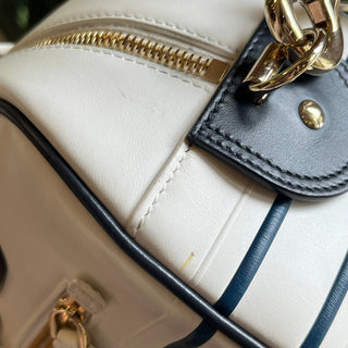 CHRISTIAN DIOR Dior Vibe Small White Calfskin Zip Satchel