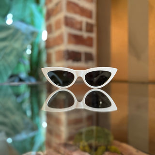 CELINE CL40019I 25N White Acetate Cat Eye Sunglasses