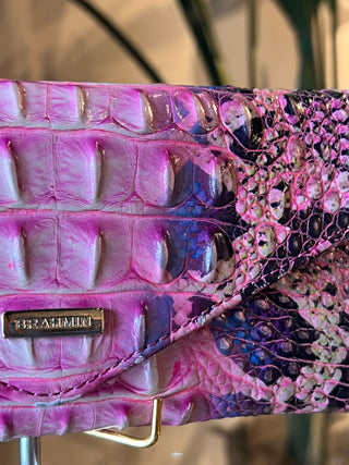 BRAHMIN Pink Cobra Large Duxbury Satchel