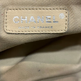 CHANEL Cream Expandable Calfskin Ligne Flap Shoulder Bag ADI11205