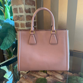 PRADA Galleria Pink Bicolor Saffiano Large Tote