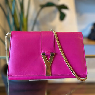 Saint Laurent Bubblegum Classic Y Ligne Chain Wallet