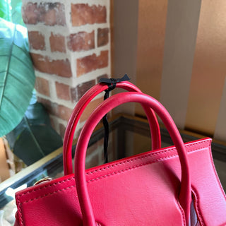 VERSACE Palazzo Empire Medium Red Top Handle Bag
