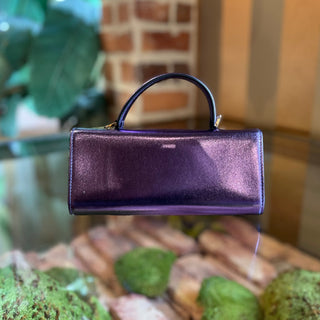 FERRAGAMO Purple Top Handle Wallet On Chain