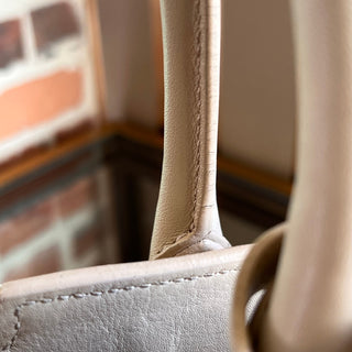 SAINT LAURENT Classic Y Cabas Medium Light Beige Calfskin Tote