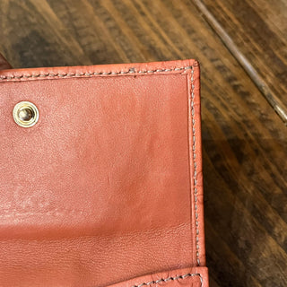 GUCCI GG Pierce Salmon Guccissima Leather Tri-Fold Wallet