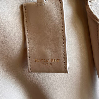 SAINT LAURENT Classic Y Cabas Medium Light Beige Calfskin Tote