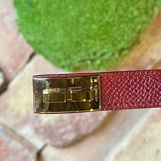 HERMES Drag Double Tour Epsom Calfskin Bracelet SZT1(XS US) TS4033