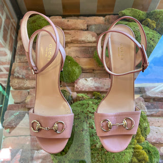 GUCCI Horsebit Pink Leather Platform Heels SZ 39 (9 US)