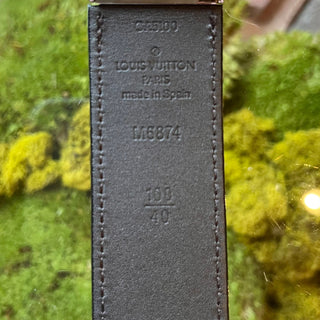 LOUIS VUITTON Men's Black Calfskin Reversible Belt 100/40 (S/M)