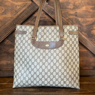GUCCI GG Web Canvas Vintage Tote