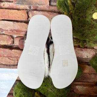 VALENTINO Mink Fur Thong Sandals SZ40(10US)