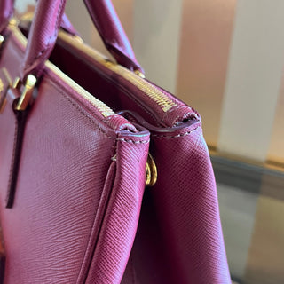 PRADA Bi-Color Saffiano Lux Leather Pocket Tote Bag