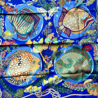 HERMES Grands Fonds 90 Silk Scarf