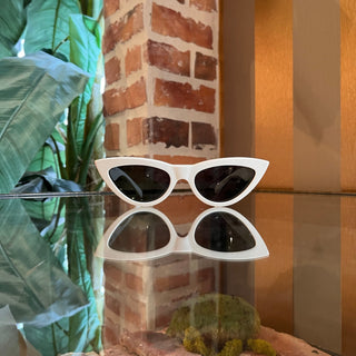 CELINE CL40019I 25N White Acetate Cat Eye Sunglasses