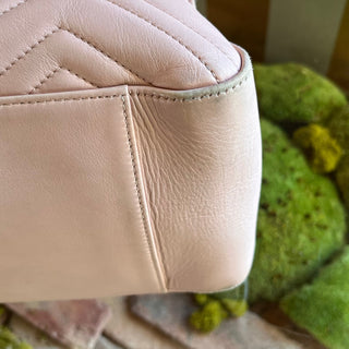GUCCI GG Marmont Pink Matelassé Leather Chain Shoulder Bag