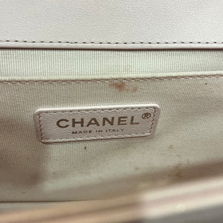 CHANEL Boy Bag Old Medium Baby Pink Calfskin Shoulder Bag