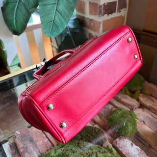 VERSACE Palazzo Empire Medium Red Top Handle Bag