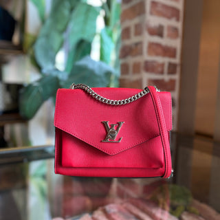 LOUIS VUITTON MyLockMe Chain BB Red Leather Crossbody bag