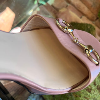 GUCCI Horsebit Pink Leather Platform Heels SZ 39 (9 US)