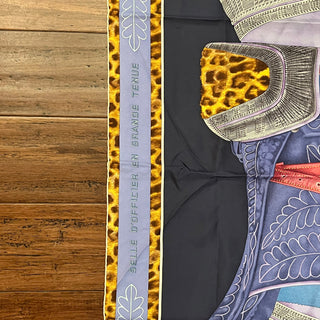 HERMES Selle D'Offizier en Grande Silk Scarf