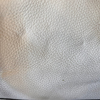 GUCCI Diana White Leather Bamboo Top Handle Tote