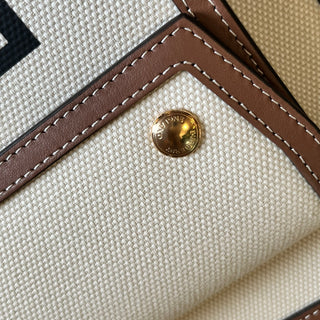 BURBERRY Pocket Bag Canvas Smooth Calfskin Tote Bag
