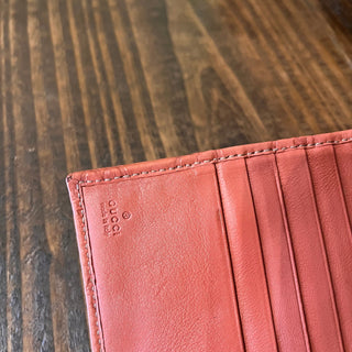 GUCCI GG Pierce Salmon Guccissima Leather Tri-Fold Wallet