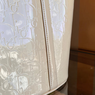CHRISTIAN DIOR Dior Oblique Embossed Patent Leather Shopper Tote