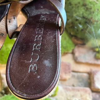 BURBERRY Leather Espadrille Sandals SZ39(9US)