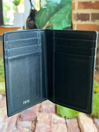 Dior Black Oblique Galaxy Leather Men's Wallet