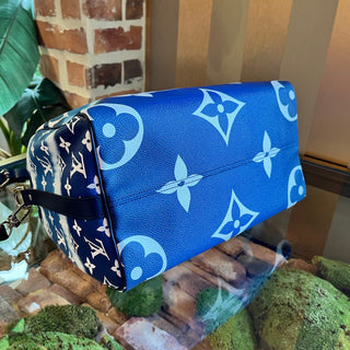 LOUIS VUITTON Speedy Bandouliere 30 Blue Escale Canvas Satchel Bag
