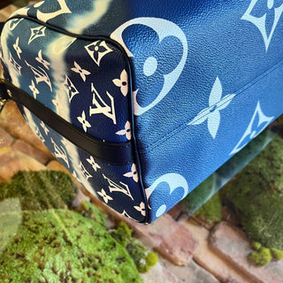 LOUIS VUITTON Speedy Bandouliere 30 Blue Escale Canvas Satchel Bag
