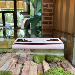 FENDI Light Pink Monster Eye Calfskin Wallet