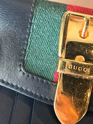 GUCCI Web Canvas Compact Wallet