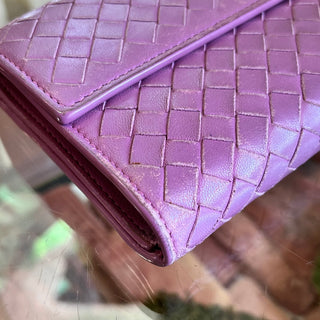 BOTTEGA VENETA Intrecciato Woven Lambskin Continental Flap Wallet