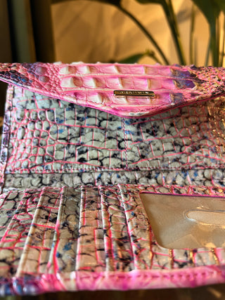 BRAHMIN Pink Cobra Large Duxbury Satchel