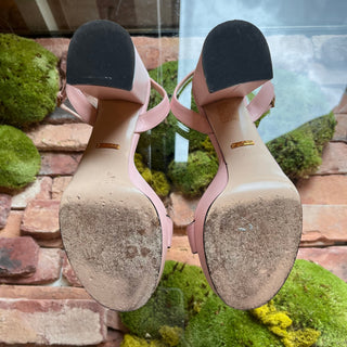 GUCCI Galassia Pink Marmont Calfskin Platform Heels SZ 40.5 (US 10.5)