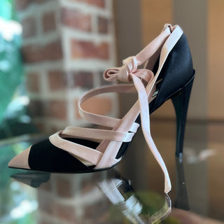 DIOR Black Satin Ballet Pumps SZ 38 (8 US)