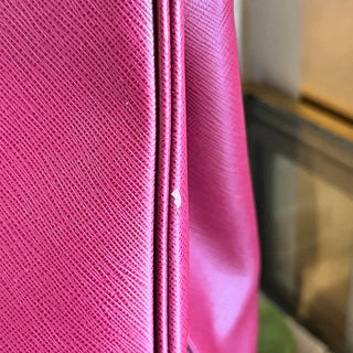 PRADA Bi-Color Saffiano Lux Leather Pocket Tote Bag