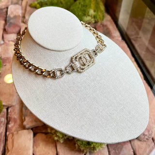 CHANEL Vendome CC Chain Choker Necklace